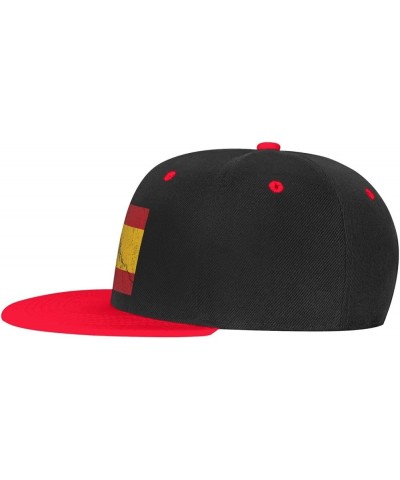 Flag of Spain Texture Effect Baseball Cap for Men Women Snapback Hat Adjustable Flat Bill Hats Red $11.12 Baseball Caps