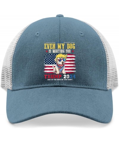 Vote Hats Even My Dog is Waiting for Trump 2024 Hats for Women Mens AllBlack Running Hat Vintage Hat Dad Skyblue $13.10 Cowbo...