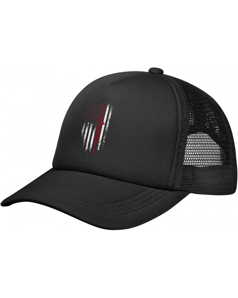 Amyloidosis Awareness America Flag Ribbon Baseball Cap Adjustable Casual Mesh Hats Duck Tongue Hat for Men Women51 Black $12....