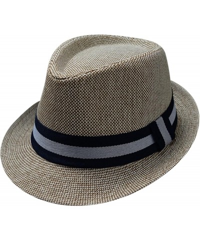 Men and Women Retro Jazz Hat Soild British Sun Hat Travel Sun Hat Foldable Hat Khaki $7.79 Sun Hats