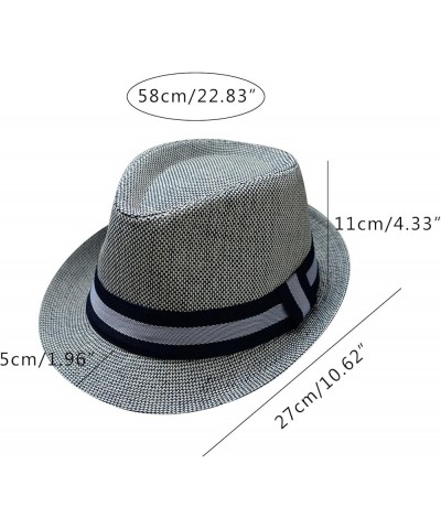 Men and Women Retro Jazz Hat Soild British Sun Hat Travel Sun Hat Foldable Hat Khaki $7.79 Sun Hats