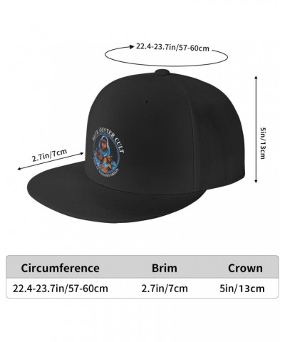 Blue Oyster Rock Cult Band Flat Brim Hat Baseball Cap Adjustable Snapback Trucker Cap for Men Women $12.40 Baseball Caps