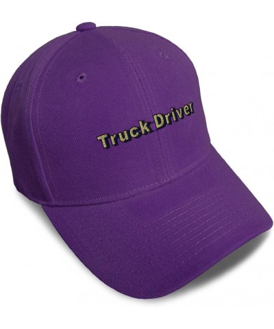 Baseball Cap Truck Driver Bumper Acrylic Diesel Dad Hats for Men and Women Purple Design Only $11.72 Baseball Caps