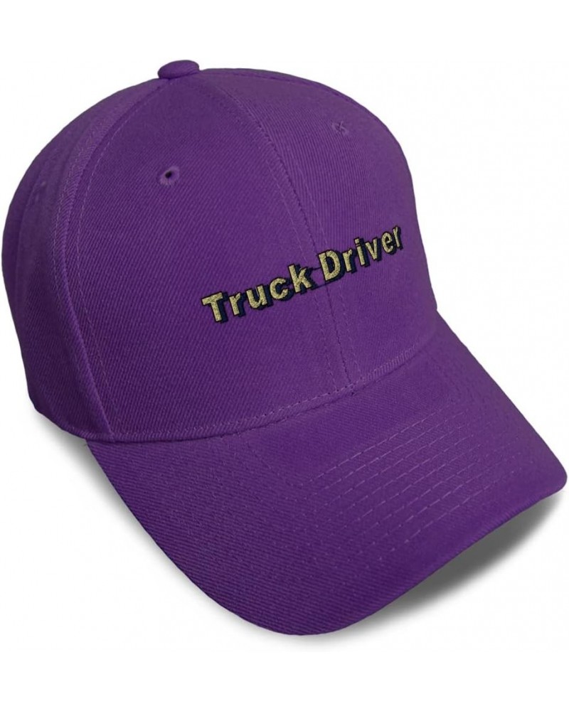 Baseball Cap Truck Driver Bumper Acrylic Diesel Dad Hats for Men and Women Purple Design Only $11.72 Baseball Caps