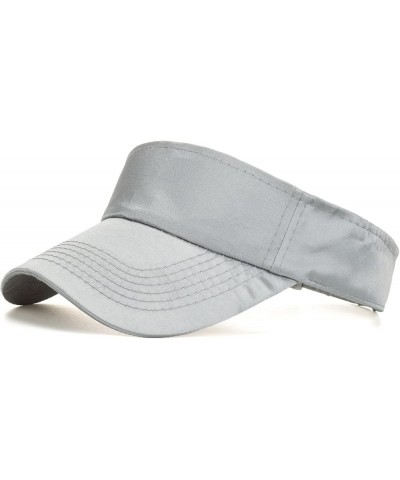 Sun Visors for Women Men Sport Outdoor Visor Hat Unisex Tennis Visor Adjustable Summer Empty Top Hats Grey $6.80 Visors