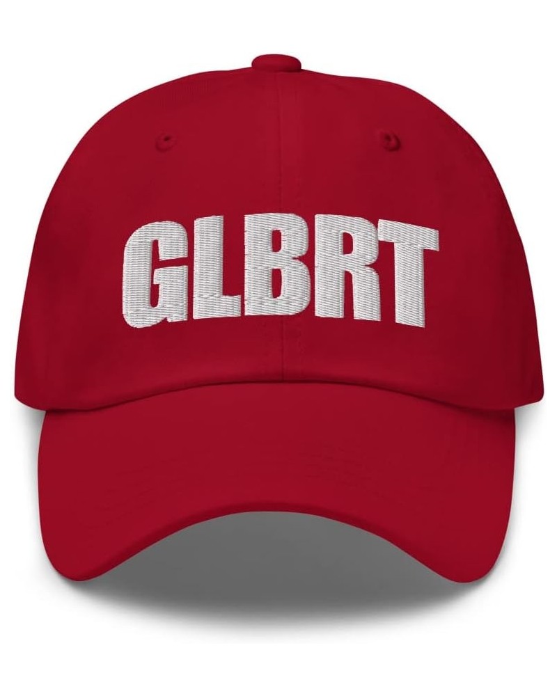 GLBRT Hat City of Gilbert Dad Cap Embroidered Dad Hat Baseball Cap Cranberry $18.84 Baseball Caps