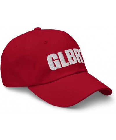 GLBRT Hat City of Gilbert Dad Cap Embroidered Dad Hat Baseball Cap Cranberry $18.84 Baseball Caps