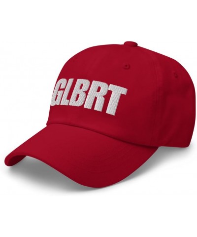 GLBRT Hat City of Gilbert Dad Cap Embroidered Dad Hat Baseball Cap Cranberry $18.84 Baseball Caps