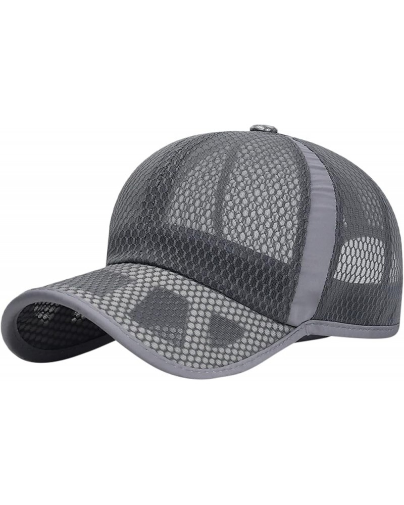 Cute Baseball Hats for Women Trendy Womens Tennis Hat Adjustable Cap Trucker Hat Sun Hats for Men Dark Gray $5.40 Baseball Caps