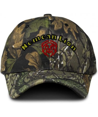 Custom Camo Baseball Cap Memean Lion Mythical Creatures Cotton Hunting Dad Hats for Men & Women Forest Tree Green Design Only...