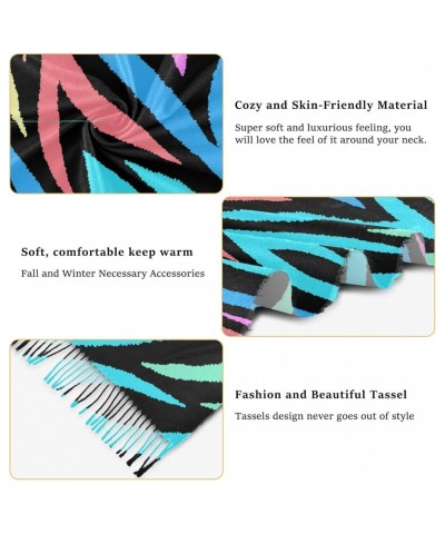 Colorful Pinto Print Animal Womens Scarf, Fashion Long Shawls Grid Wraps Winter Warm Lattice Large Scarves $16.73 Scarves