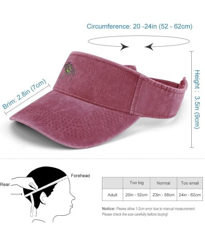 Electric Octopus Sport Sun Visor Hats Adjustable Empty Top Baseball Cap Cotton Running Tennis Hat Wine Red-style $13.50 Visors