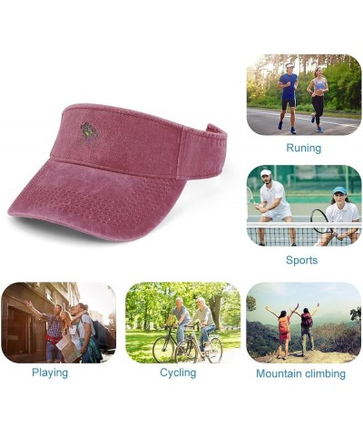 Electric Octopus Sport Sun Visor Hats Adjustable Empty Top Baseball Cap Cotton Running Tennis Hat Wine Red-style $13.50 Visors