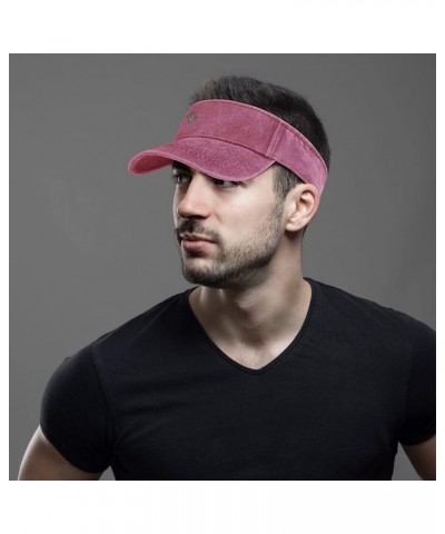 Electric Octopus Sport Sun Visor Hats Adjustable Empty Top Baseball Cap Cotton Running Tennis Hat Wine Red-style $13.50 Visors