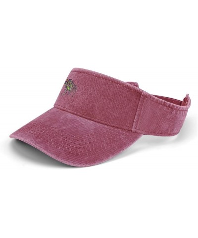 Electric Octopus Sport Sun Visor Hats Adjustable Empty Top Baseball Cap Cotton Running Tennis Hat Wine Red-style $13.50 Visors