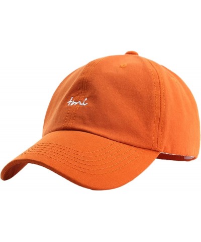 Men Women Letter Baseball Cap Adjustable Hat for Running Workouts and Outdoor Activities All Seasons Orange $6.35 Baseball Caps