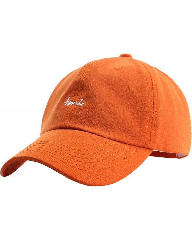 Men Women Letter Baseball Cap Adjustable Hat for Running Workouts and Outdoor Activities All Seasons Orange $6.35 Baseball Caps