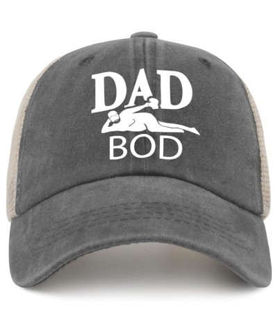 Dad BOD Trucker Hat Youth Golf Hat AllBlack Womens Baseball Caps Gifts for Men Cycling Hats Gray02 $10.28 Sun Hats