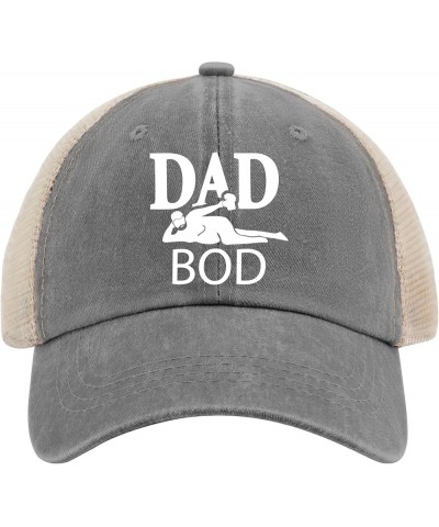 Dad BOD Trucker Hat Youth Golf Hat AllBlack Womens Baseball Caps Gifts for Men Cycling Hats Gray02 $10.28 Sun Hats