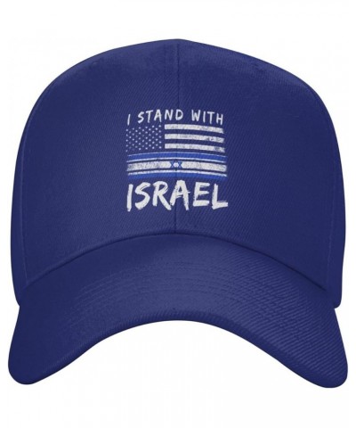 I Stand with Israel USA Flag Baseball Cap Women Trucker Hat for Men Dad Hat Adjustable Snapback Hat Cowboy Hat Black Blue $11...