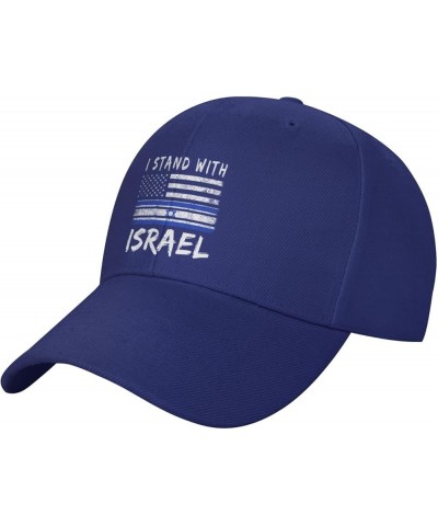 I Stand with Israel USA Flag Baseball Cap Women Trucker Hat for Men Dad Hat Adjustable Snapback Hat Cowboy Hat Black Blue $11...