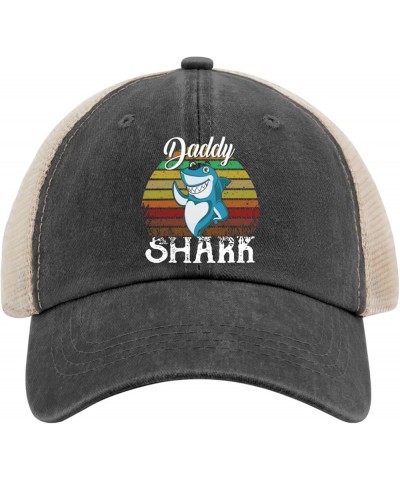 Daddy Shark Cap Mens Cap AllBlack Men Hats Gifts for Boyfriends Workout Cap Allblack $10.25 Cowboy Hats