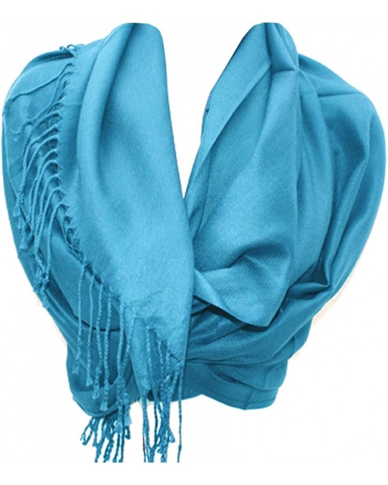 Pashmina Shawls Wraps - Large Women Scarf - Party Bridal Evening Dress Shawl - Long Wedding Fringe Scarves Wrap True Blue $11...