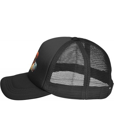 Baseball Cap Adjustable Snapback Mesh Casual Sun Hat with Curved Brim for Unisex Black Black $10.06 Baseball Caps