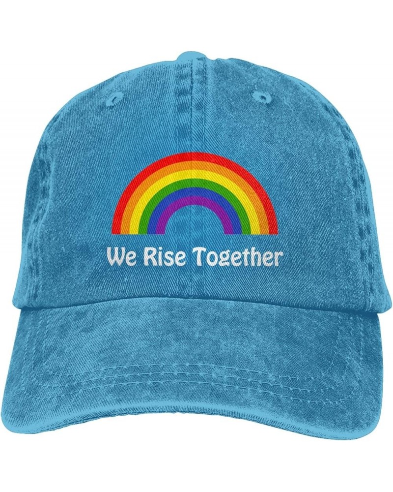 Pride Month LGBTQ Gay Pride Ally Baseball Cap Cowboy Hats for Men Women Sun Hat Dad Hats Running Workouts Hats Blue $11.81 Ba...