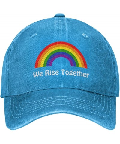 Pride Month LGBTQ Gay Pride Ally Baseball Cap Cowboy Hats for Men Women Sun Hat Dad Hats Running Workouts Hats Blue $11.81 Ba...