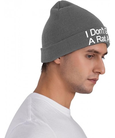 I Don't Give A Rat Ass Classic Warm Winter Hats Unisex Knit Beanie Cap Cuffed Plain Skull Knit Hat Deep Heather $9.28 Skullie...