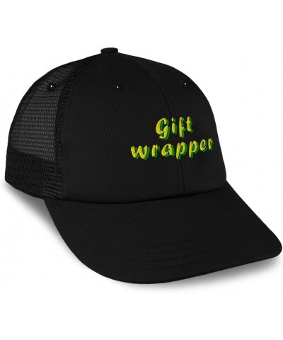 Custom Custom Trucker Hat Baseball Cap Gift Wrapper Christmas Cotton Chocolate Dad Hats for Men & Women Black Design Only $14...