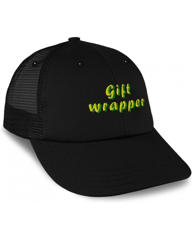 Custom Custom Trucker Hat Baseball Cap Gift Wrapper Christmas Cotton Chocolate Dad Hats for Men & Women Black Design Only $14...