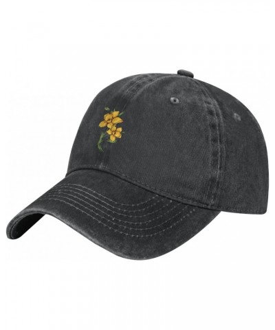 AbLaTe-Daffodils-Trucker-Hat, Washed Cotton Baseball Cap Black Dad Hat for Men Women $10.44 Baseball Caps