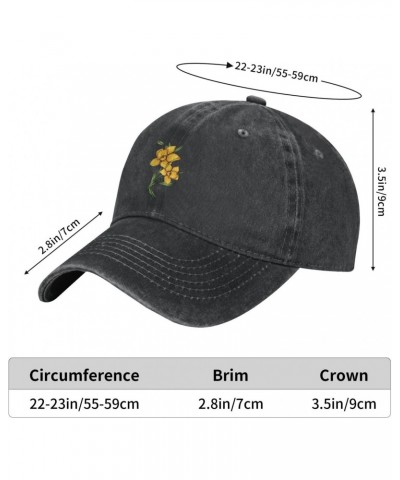 AbLaTe-Daffodils-Trucker-Hat, Washed Cotton Baseball Cap Black Dad Hat for Men Women $10.44 Baseball Caps