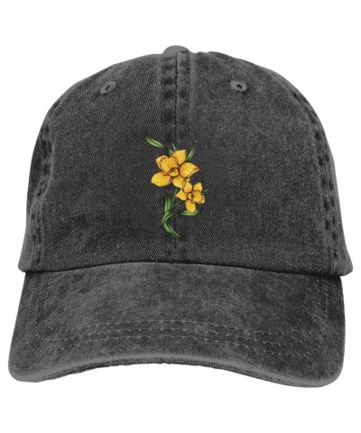 AbLaTe-Daffodils-Trucker-Hat, Washed Cotton Baseball Cap Black Dad Hat for Men Women $10.44 Baseball Caps