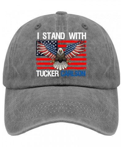 i standd with tuckerr carlsonn Ball Cap for Women, i standd with tuckerr carlsonn Vintage Golf Cap Gifts for Son Pigment Gray...