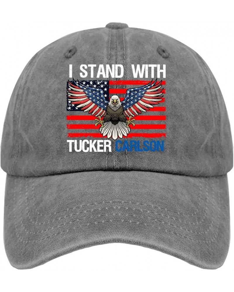 i standd with tuckerr carlsonn Ball Cap for Women, i standd with tuckerr carlsonn Vintage Golf Cap Gifts for Son Pigment Gray...