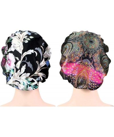 Women Pattern Knot Headwrap Sleep Pre-Tied Bonnet Chemo Cap Hair Loss Hat Solid Head 2pcs Colorsb $14.39 Skullies & Beanies