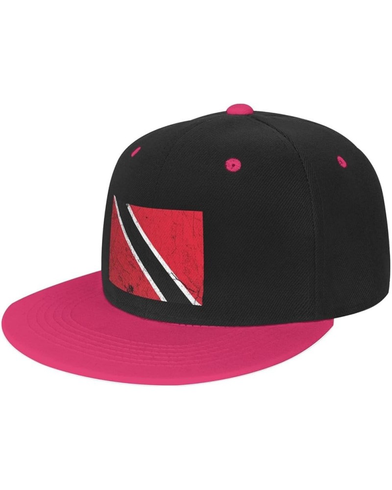 Flag of Trinidad and Tobago Texture Effect Baseball Cap for Men Women Snapback Hat Adjustable Flat Bill Hats Pink $13.10 Base...