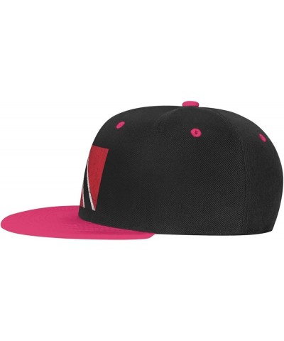 Flag of Trinidad and Tobago Texture Effect Baseball Cap for Men Women Snapback Hat Adjustable Flat Bill Hats Pink $13.10 Base...