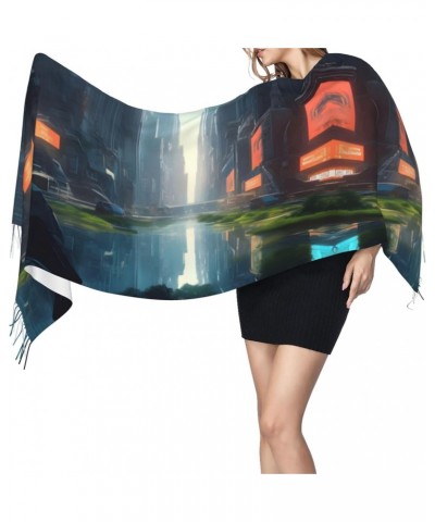 The City On The Water Scarf, Long Scarf,* Winter Warm Scarf, Warm, Soft, Comfortable Scarf, Suitable For Both Men And Women $...