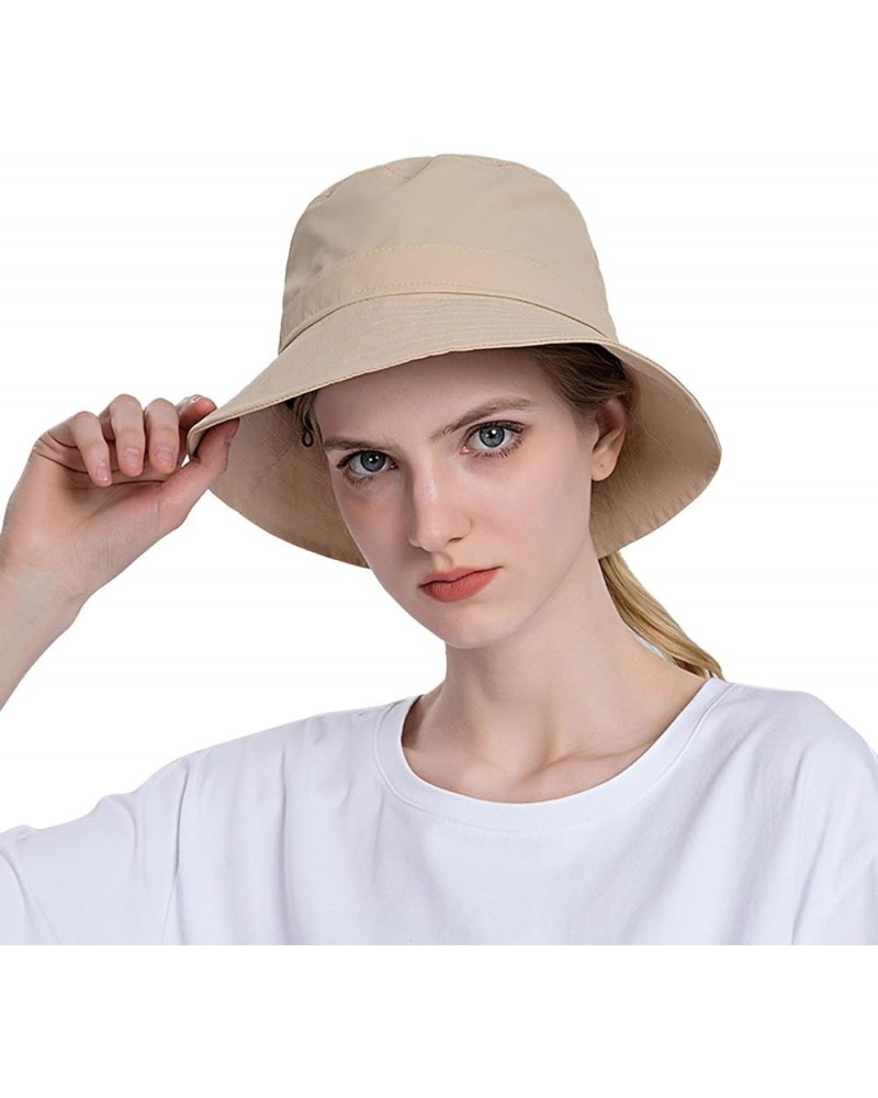 Mens and Womens Summer Leisure Outdoor Mountaineering Jungle Sun Big Brim Fishermans Hat Sun Hat Hat Waterproof D-beige $14.8...