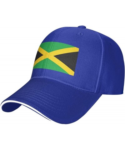 Jamaica Flag Picture Casual General Baseball Cap Black : Comfortable, Light Blue $11.40 Baseball Caps