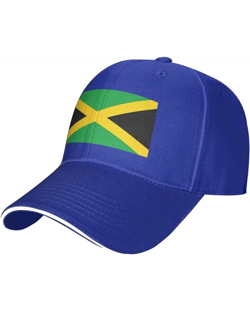 Jamaica Flag Picture Casual General Baseball Cap Black : Comfortable, Light Blue $11.40 Baseball Caps