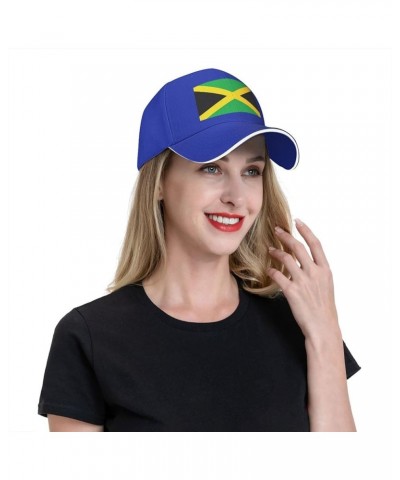 Jamaica Flag Picture Casual General Baseball Cap Black : Comfortable, Light Blue $11.40 Baseball Caps