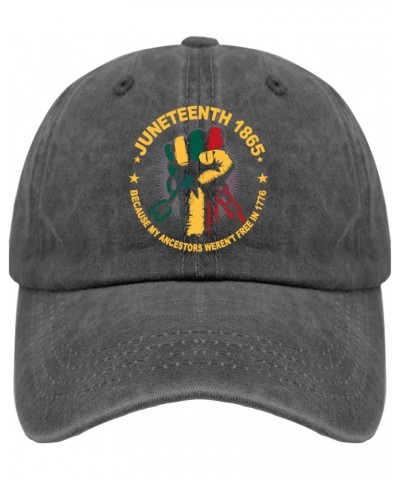 Juneteenth 1865 Because My Ancestors Werent Free in 1776 Sun Hat Camping Hat Pigment Black Hats for Women $10.59 Sun Hats