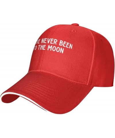 Men Women Baseball Hats I Have Never Been to The Moon Classic Dad Hat Adjustable Casquette Cap Red $9.71 Baseball Caps