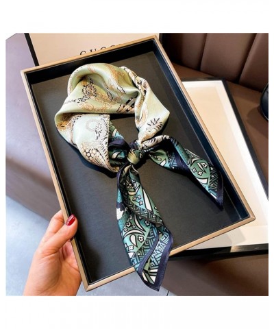 Multi-use Scarfs Silk Scarf Women's All-match Autumn And Winter Silk Scarf for Women As Shown $28.70 Scarves