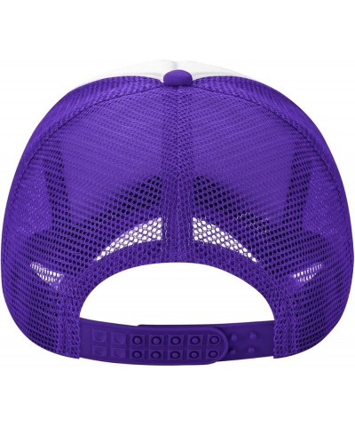 Heartbeat Softball Hat Mesh Cap for Men Women, Adjustable Trucker Hat Baseball Cap Purple $10.82 Baseball Caps